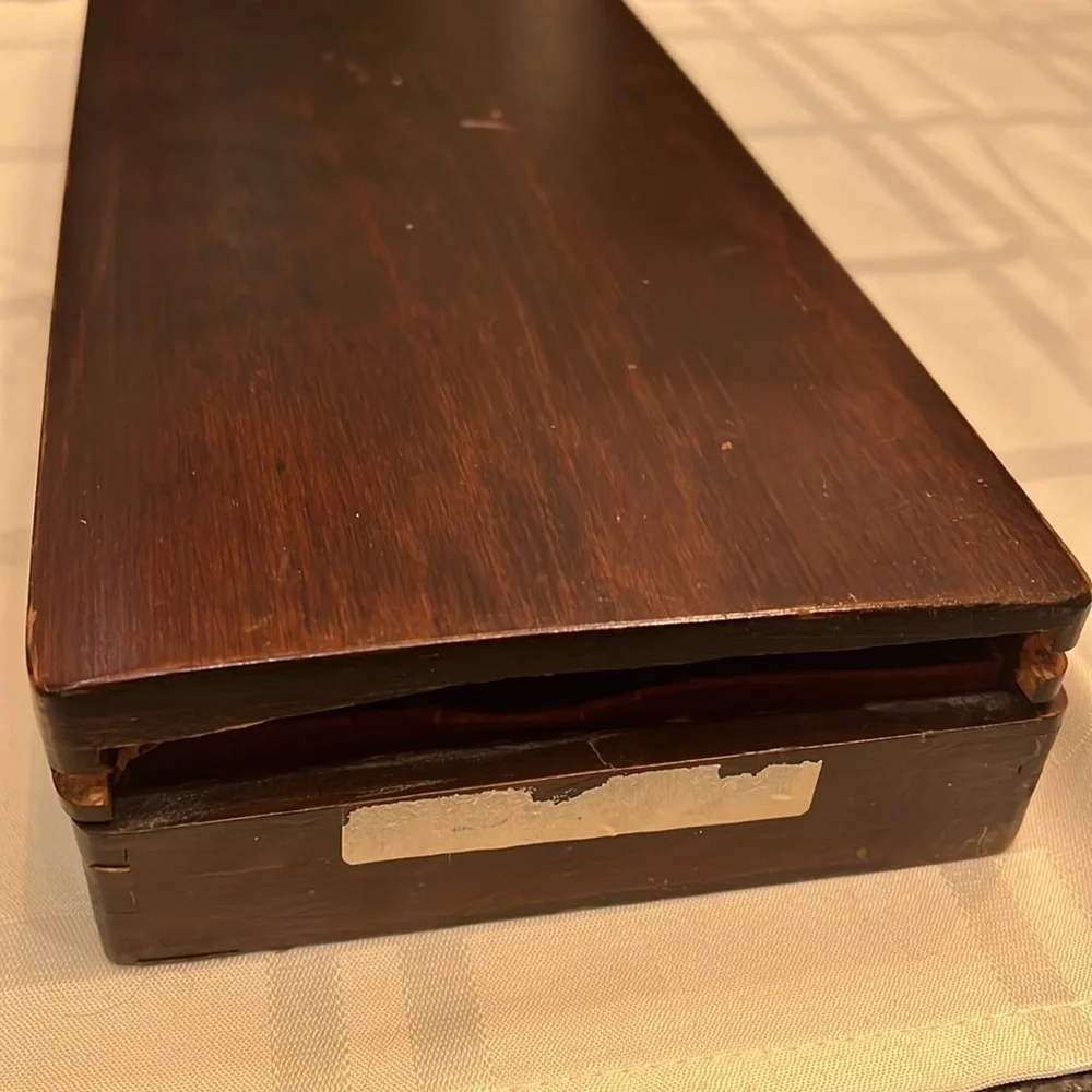 Vintage Flint Bakelite 3 Piece Carving Set in Original Wood Box
